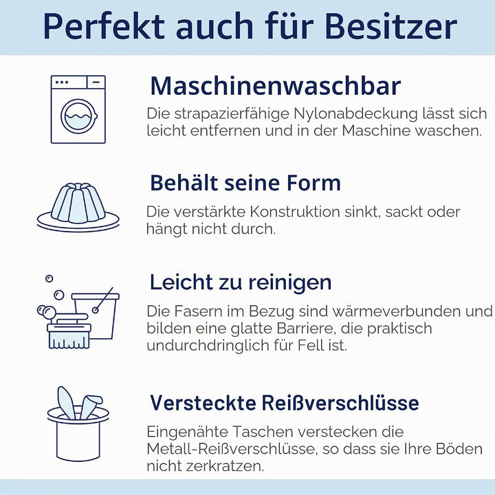 Casper Hundebett, Plüsch, Memory Foam, klein, Sandfarben sand Small, sand Small