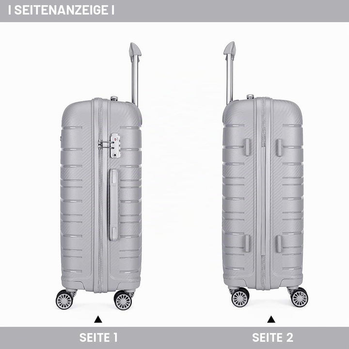 Kono Zwillingsrollen Reisekoffer TSA-Schloss 65cm Trolley Koffer Polypropylen Hartschale Rollkoffer 