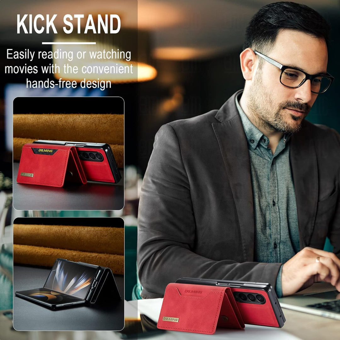 UDBKKDX 2 in 1 Handyhülle für Samsung Galaxy Z Fold 5, abnehmbare Brieftasche und magnetische Adsorp