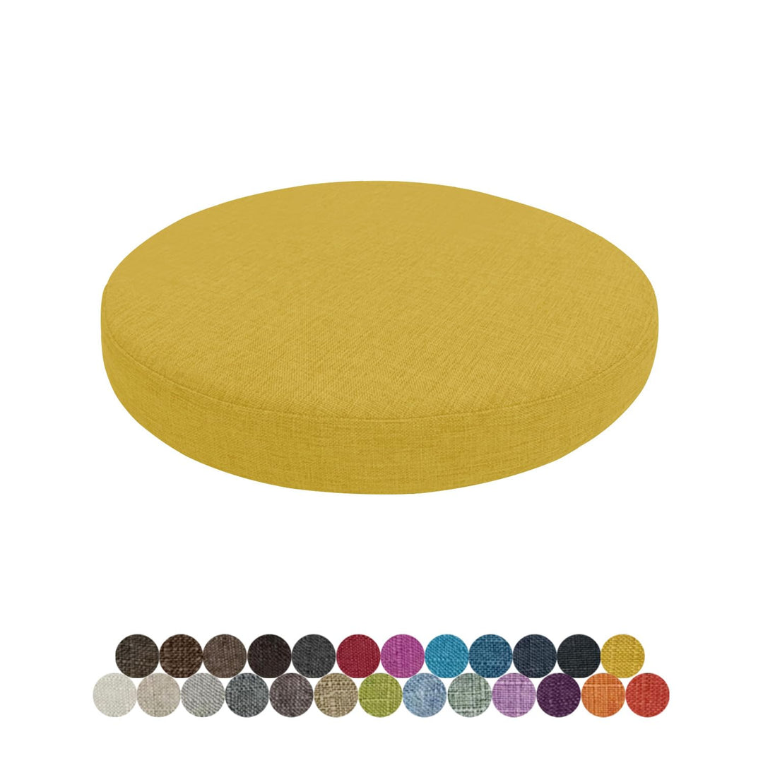 Rund Sitzkissen Stuhlkissen 30 X 30 X 5CM(1 Pieces) Leinen Sitzpolster Abnehmbares Memory Schaum Run