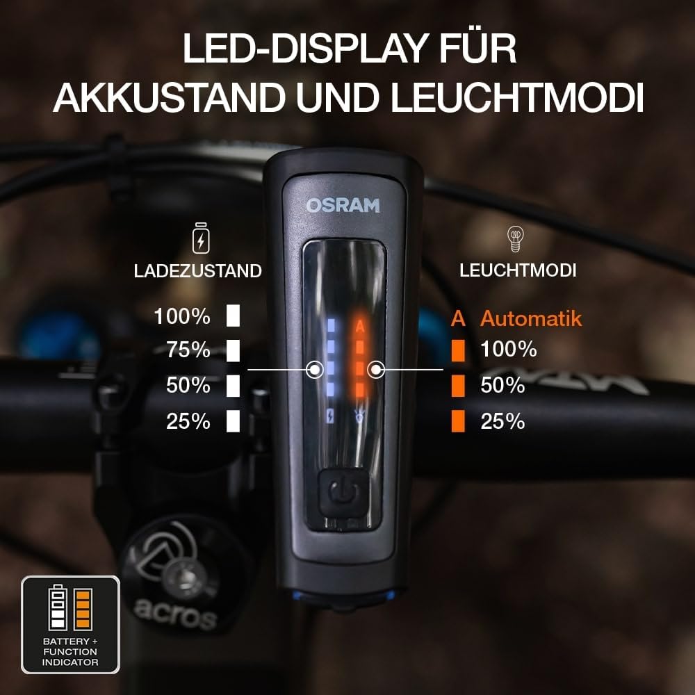 Osram LEDsBIKE® Race 100 Set - Fahrradbeleuchtungsset - einschliesslich automatischer Bremslichtfunk