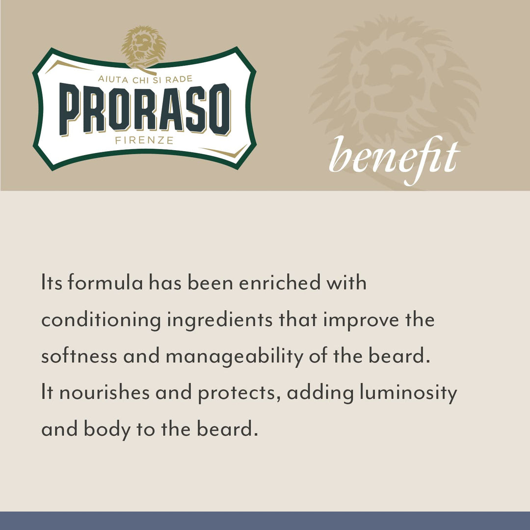 Proraso Beard Balm Azur Lime, 100 ml, duftender Bart Balsam schützt und pflegt den Bart und hilft, J