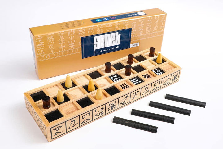 ROMBOL Senet - Das Brettspiel der Pharaonen, EIN ägyptisches Würfelspiel, Familienspiel, Gesellschaf