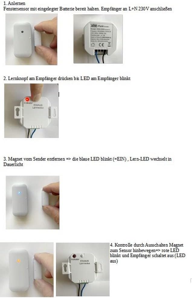 DIW-Funk EINBAU-Abluftsteuerung PA-523 SPARSET Funk Fensterkontaktschalter DFM-2000 + Einbauschalter