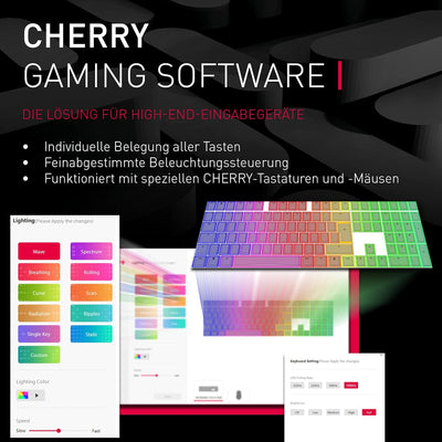 CHERRY MX 3.0S Wireless, kabellose mechanische Gaming-Tastatur mit RGB-Beleuchtung, Deutsches Layout