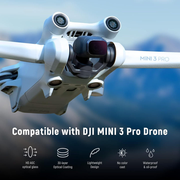 NEEWER ND Filter Set Kompatibel mit DJI Mini 3 Pro,Neutraldichtefilter Drohnenobjektiv Zubehör mit 6