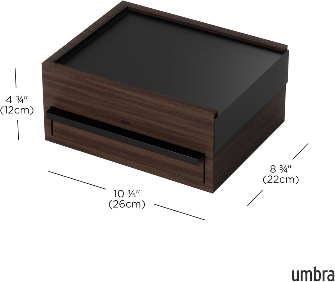 Umbra Stowit Design Schmuckkasten – moderne Schmuck Box mit Geheimfächern für Ringe, Armbänder, Uhre