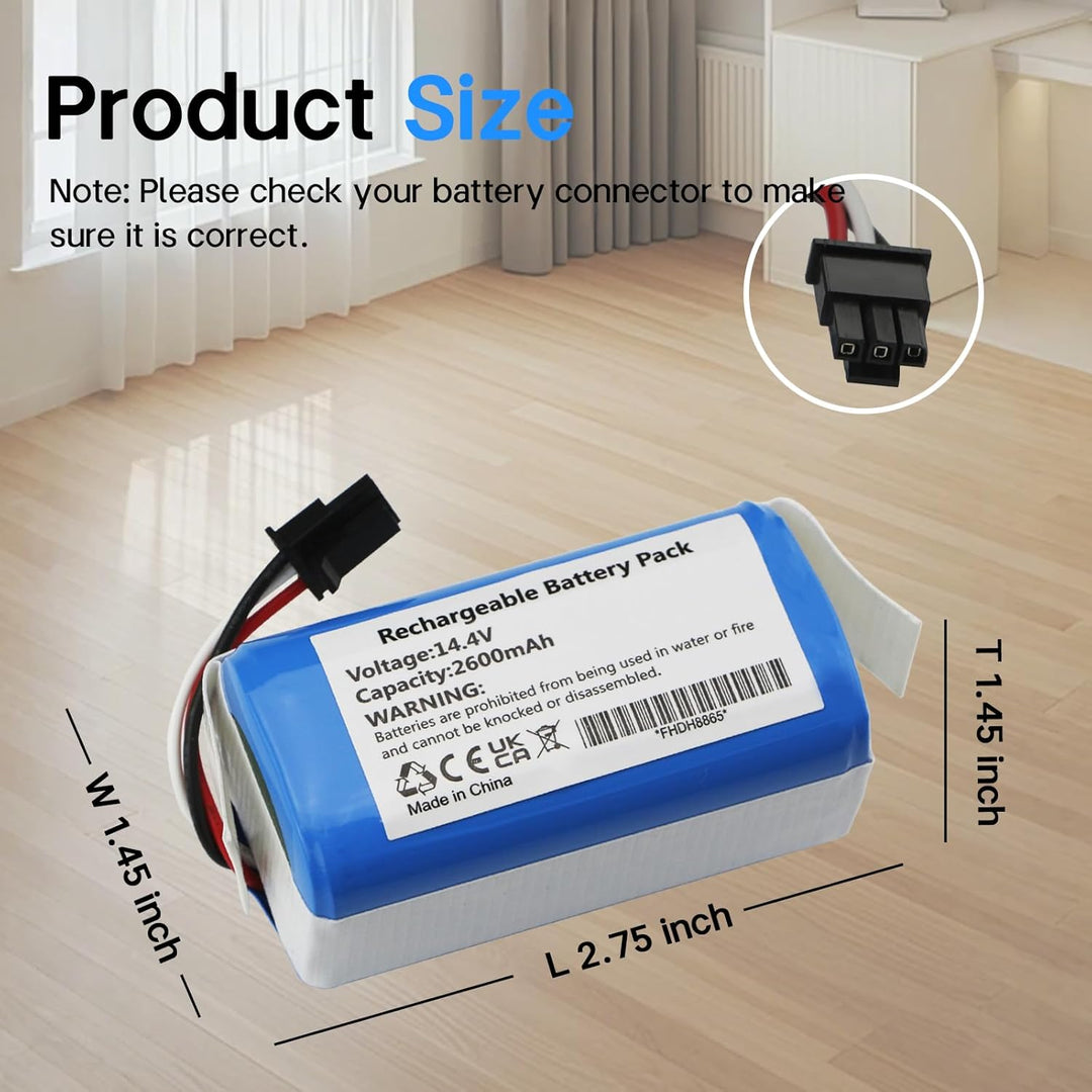 K KYUER 14.4V 2600mah Ersatz Saugroboter Akku für AIRROBO P30 Robot Vacuum Cleaner Battery H18650CH-