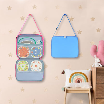 Annmore Tasche für TIMIO Starter Kit, mit Netztaschen für 4 Satz 20 Discs, Blau, Blau