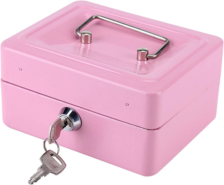 Dioche Mini Cash Dose Mini Safe Box für Kinder Stahl 1Pc Mini Portable Stahl Petty Abschliessbar Bar