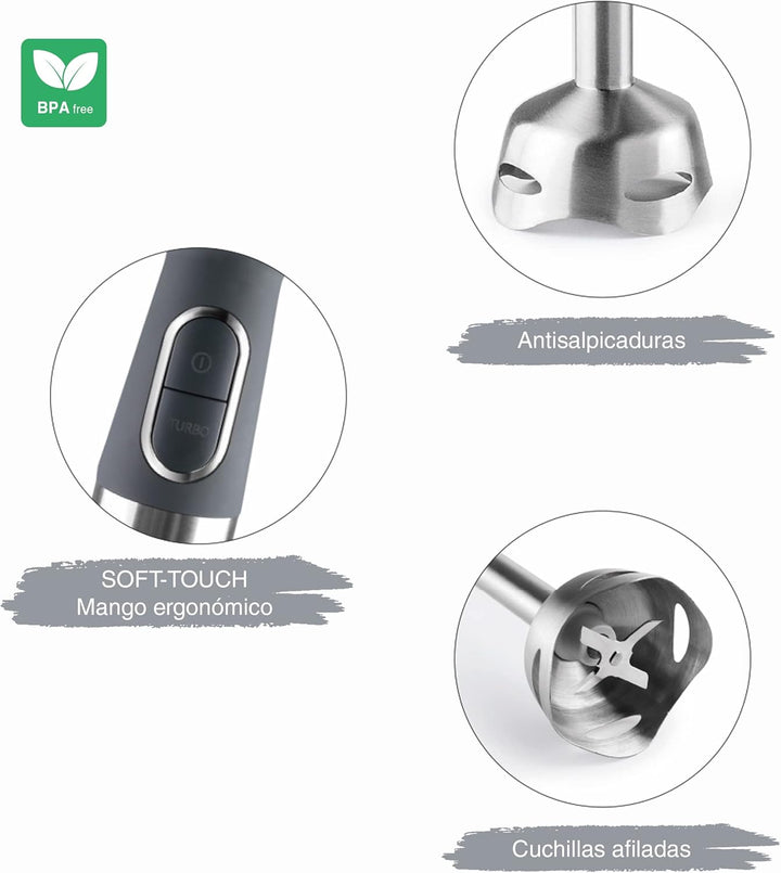 Lacor Garantie Elekrischer Mixer MIX + Glasgefäss, Mixer