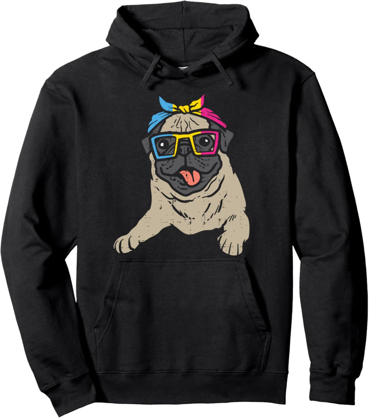 Pug Pansexual Headband Bandana Pan Pride Flag Dog Men Women Pullover Hoodie