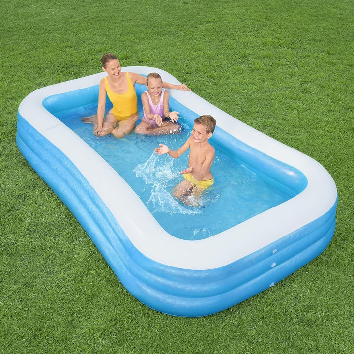 Bestway Family Pool Deluxe, aufblasbares Kinder-Planschbecken 305 x 183 x 56 cm, 305 x 183 x 56 cm