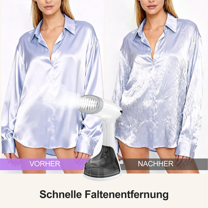 Steamer Dampfglätter 1650W 320ML Reisebügeleisen Wassertank 20s Schnelle Aufheizung 30G/min Tragbar