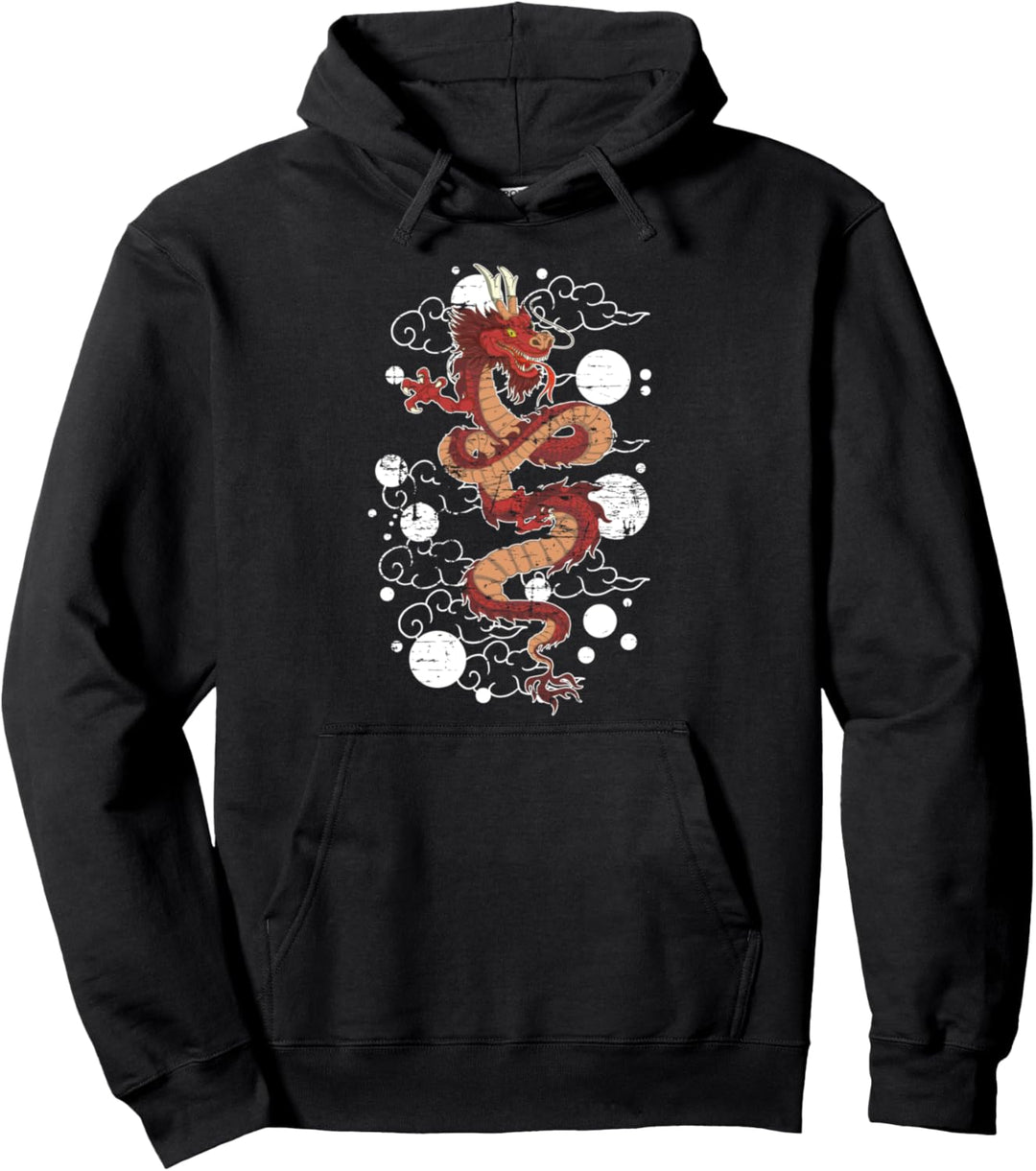 Fliegende Mystische Kreatur Fantasy Chinesischer Drache Pullover Hoodie