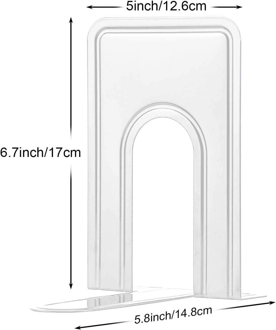 DIFIT Buchstützen, 8 Paare Buchstützen Buchhalter, Buchstützen Metall Buchstützen für Magazin/Bücher