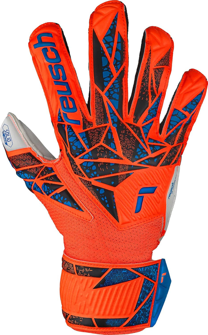 Reusch Unisex Jugend Attrakt Solid Finger Ständer Junior warthandschuhe 5 2210 Hyperorng/Elec Blue,