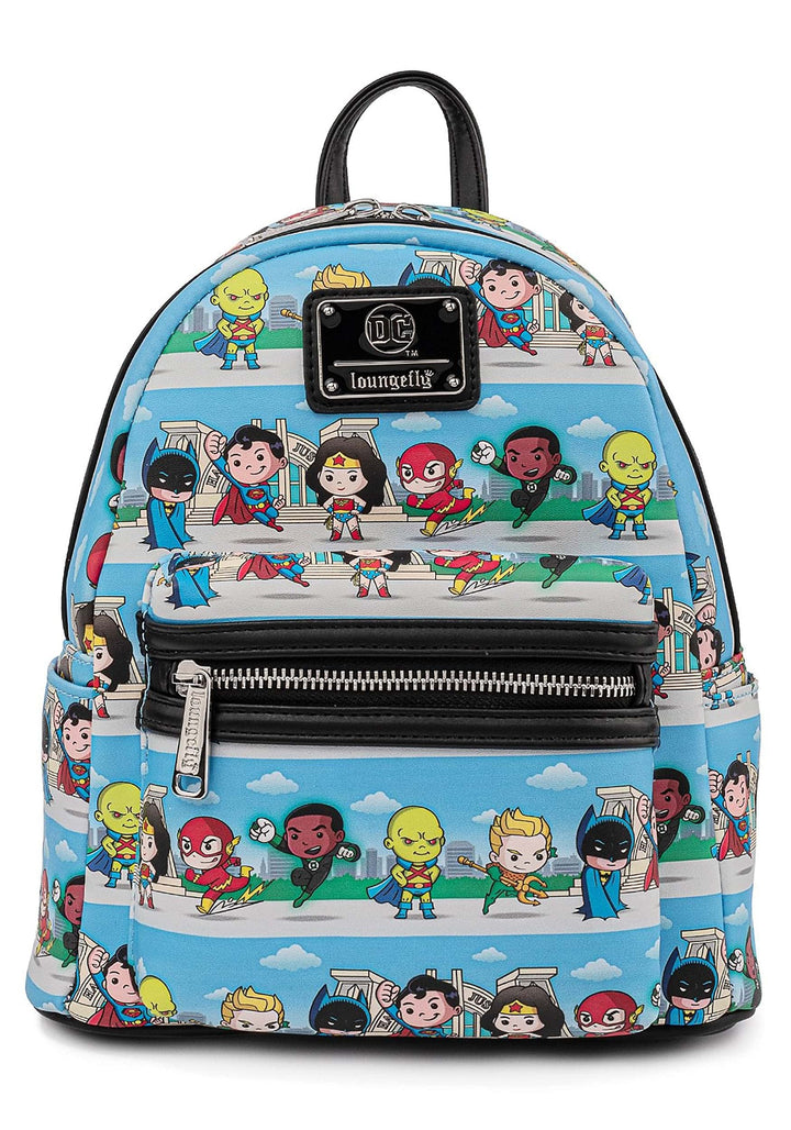 Loungefly DC Superheroes Chibi Lineup Mini Rucksack Einheitsgrösse, Einheitsgrösse