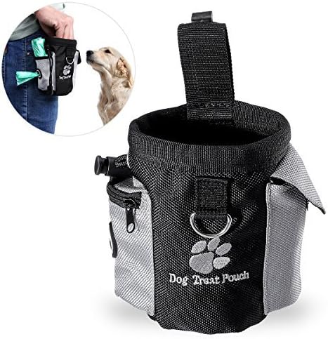 Futterbeutel für Hunde,Trainingsbeutel Hund,UEETEK Oxford Hände Frei Hund Treat Tasche mit Eingebaut
