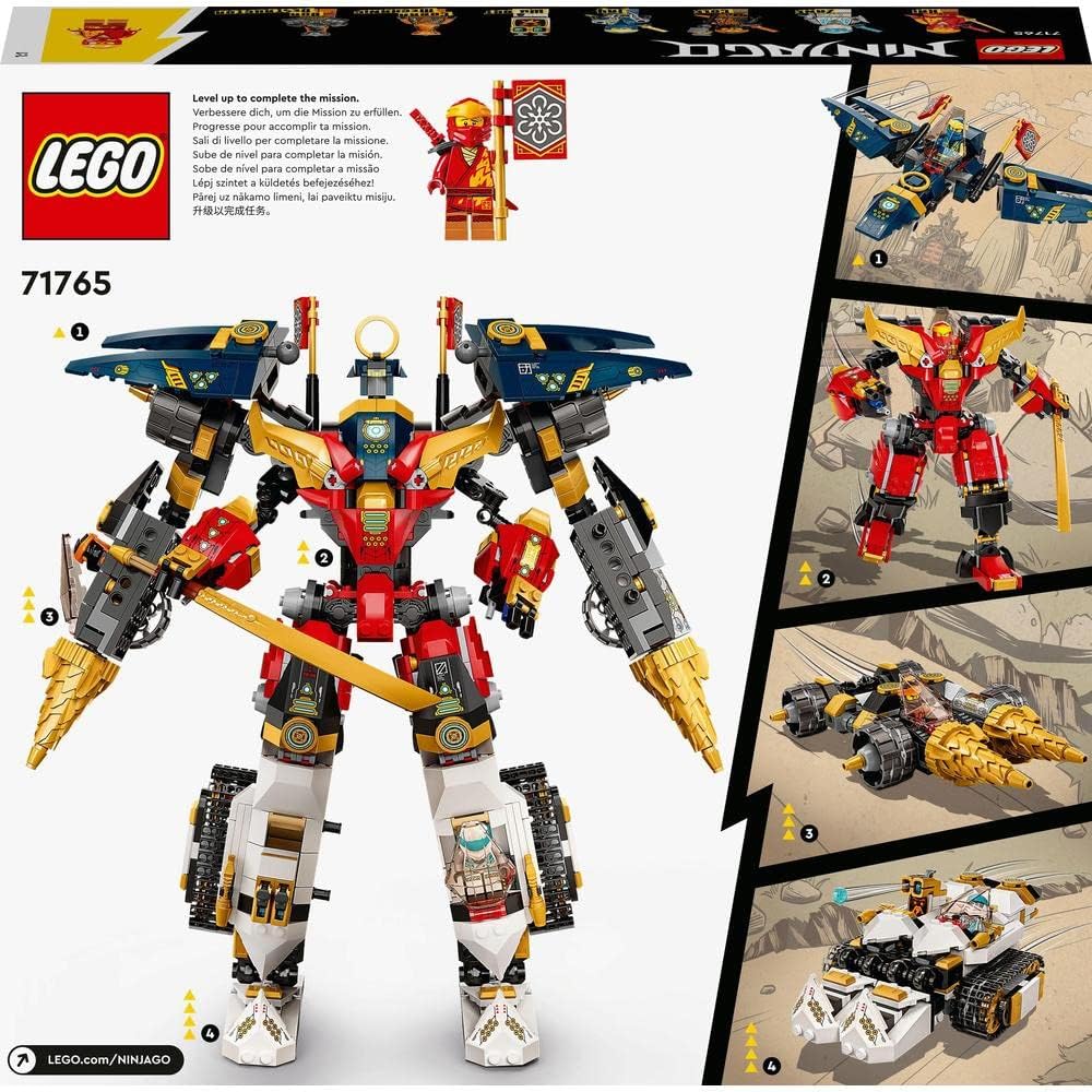 LEGO 71765 NINJAGO Ultrakombi-Ninja-Mech, 4-in-1-Spielzeug ab 9 Jahren mit Spielzeugauto, Jet und Pa