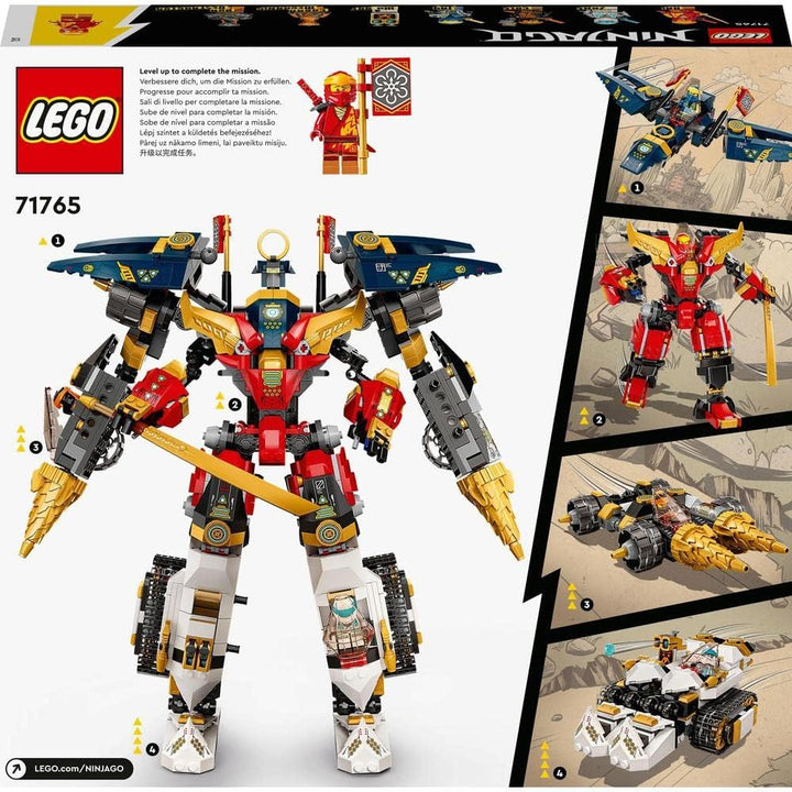 LEGO 71765 NINJAGO Ultrakombi-Ninja-Mech, 4-in-1-Spielzeug ab 9 Jahren mit Spielzeugauto, Jet und Pa
