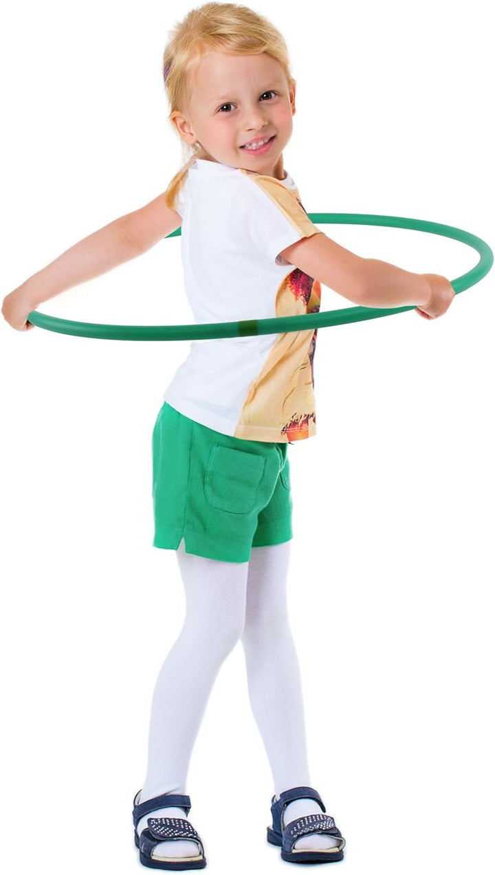 HOOPOMANIA Kinder Hula Hoop Reifen einfarbig [Ø60cm - Ø80cm] Hula Hoop für Kinder bunt Grün Ø80cm, G