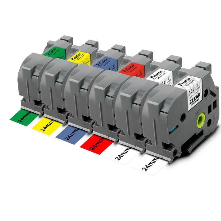 Pristar 24mm Kompatible Schriftband als Ersatz für Brother TZe-151 TZe-251 TZe-451 TZe-551 TZe-651 T