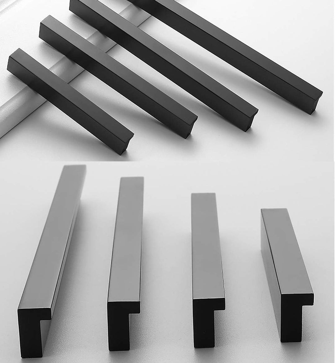 Qrity 20x Schwarz Lochabstand 160mm Türgriffe Küche Stangengriff Schrankgriffe Schubladengriffe Küch