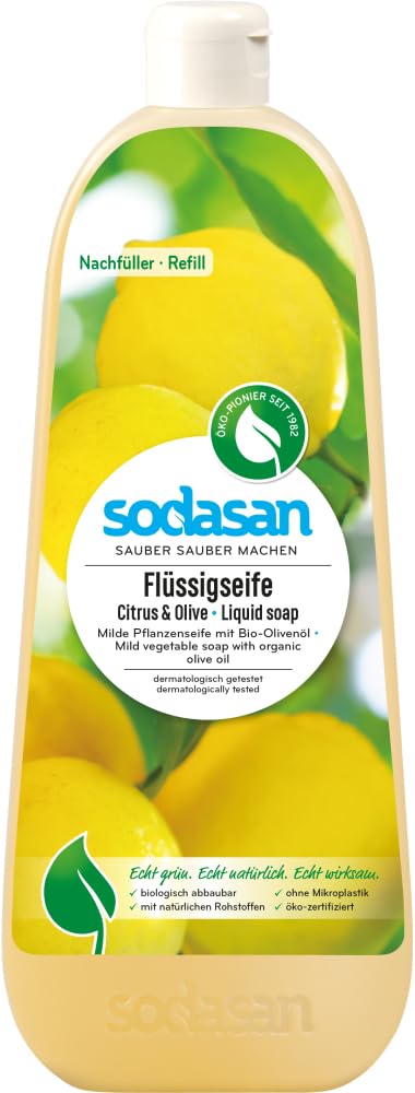 Sodasan Flüssigseife Citrus &amp; Olive NF (6 x 1 l) 1 l (6er Pack), 1 l (6er Pack)