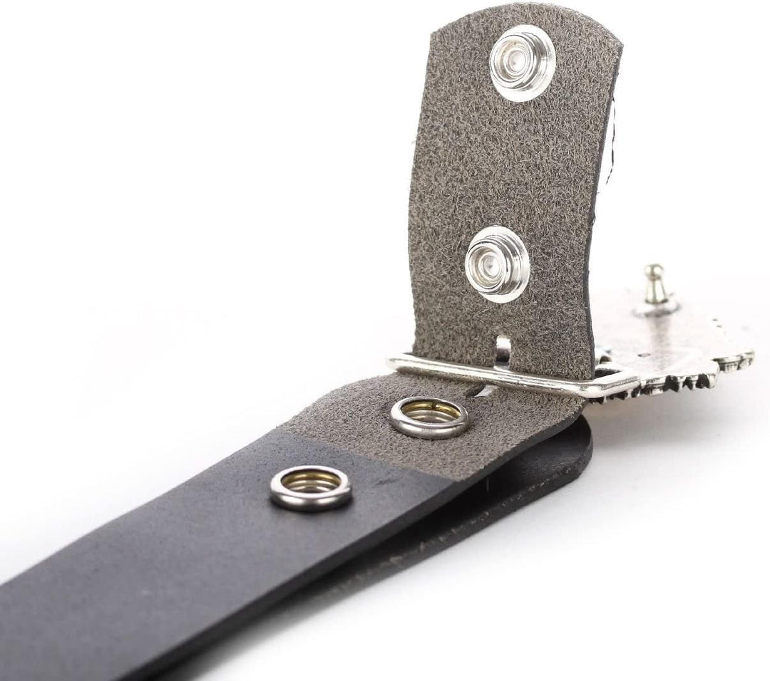 CENO Gürtelschnalle Herz Wechselschliesse Buckle Wechselschnalle Schliesse, 92043, Silber, M