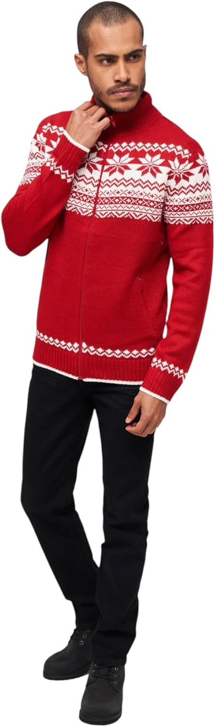 Brandit Herren Norwegian Cardigan Strickjacke S Rot, S Rot