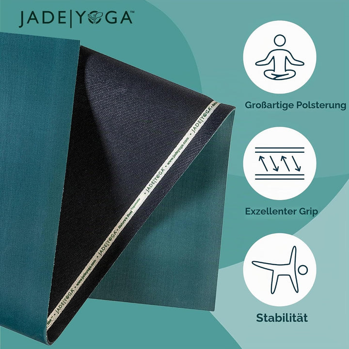 JadeYoga Elite S 180,3 cm Zoll Yoga Matte waldgrün / schwarz, waldgrün / schwarz