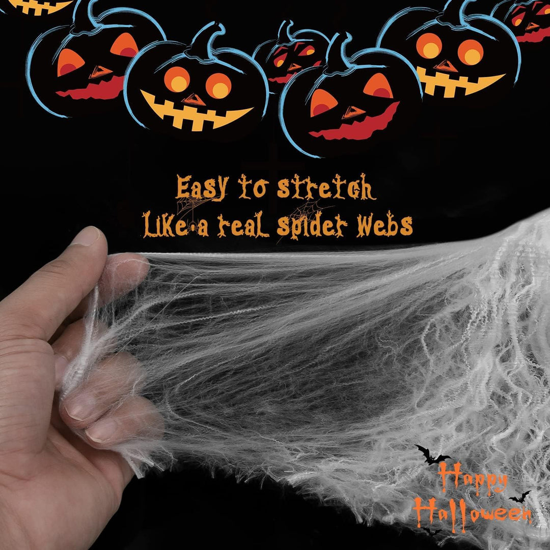 Halloween Spinne Dekorationen, Riesige schwarze Spinne 200cm Halloween Dekoration + 60g Dehnbare wei