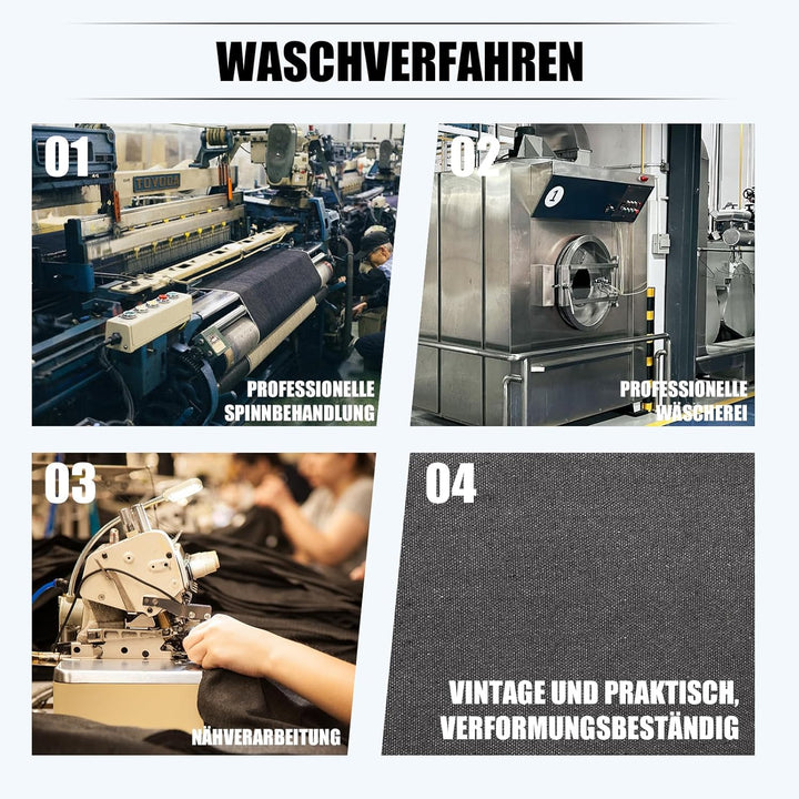 Eshow Umhängetasche Herren Wasserabweisend, Laptoptasche 17,3 Zoll aus Echtleder und Canvas, Messeng