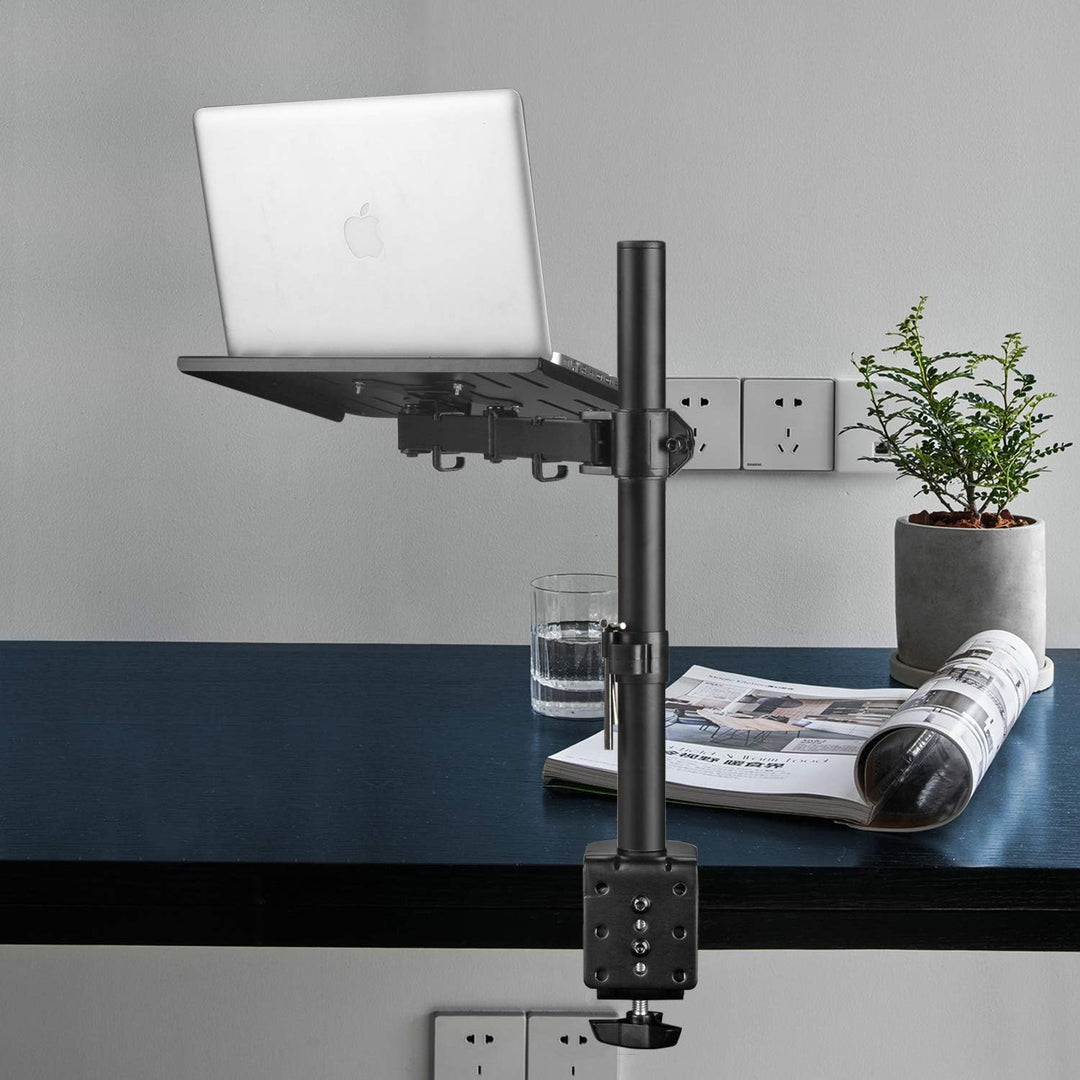 suptek Monitor Arm mit Laptop Halterung Volleinstellbar für 13"-27" Bildschirme Volleinstellbar (40c