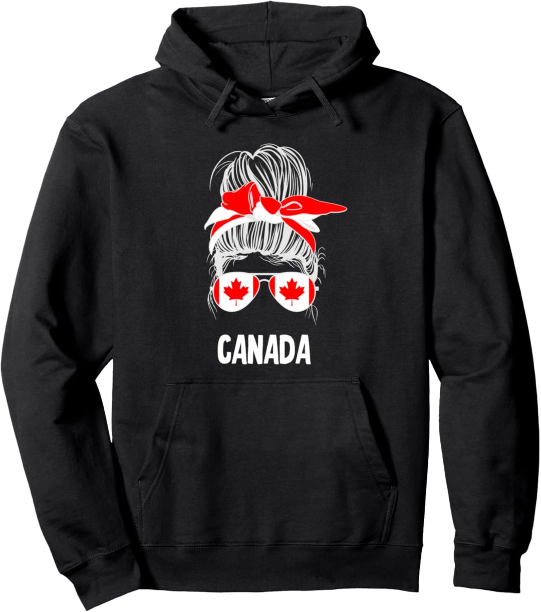 Mama Unordentlicher Dutt Kanada Pullover Hoodie