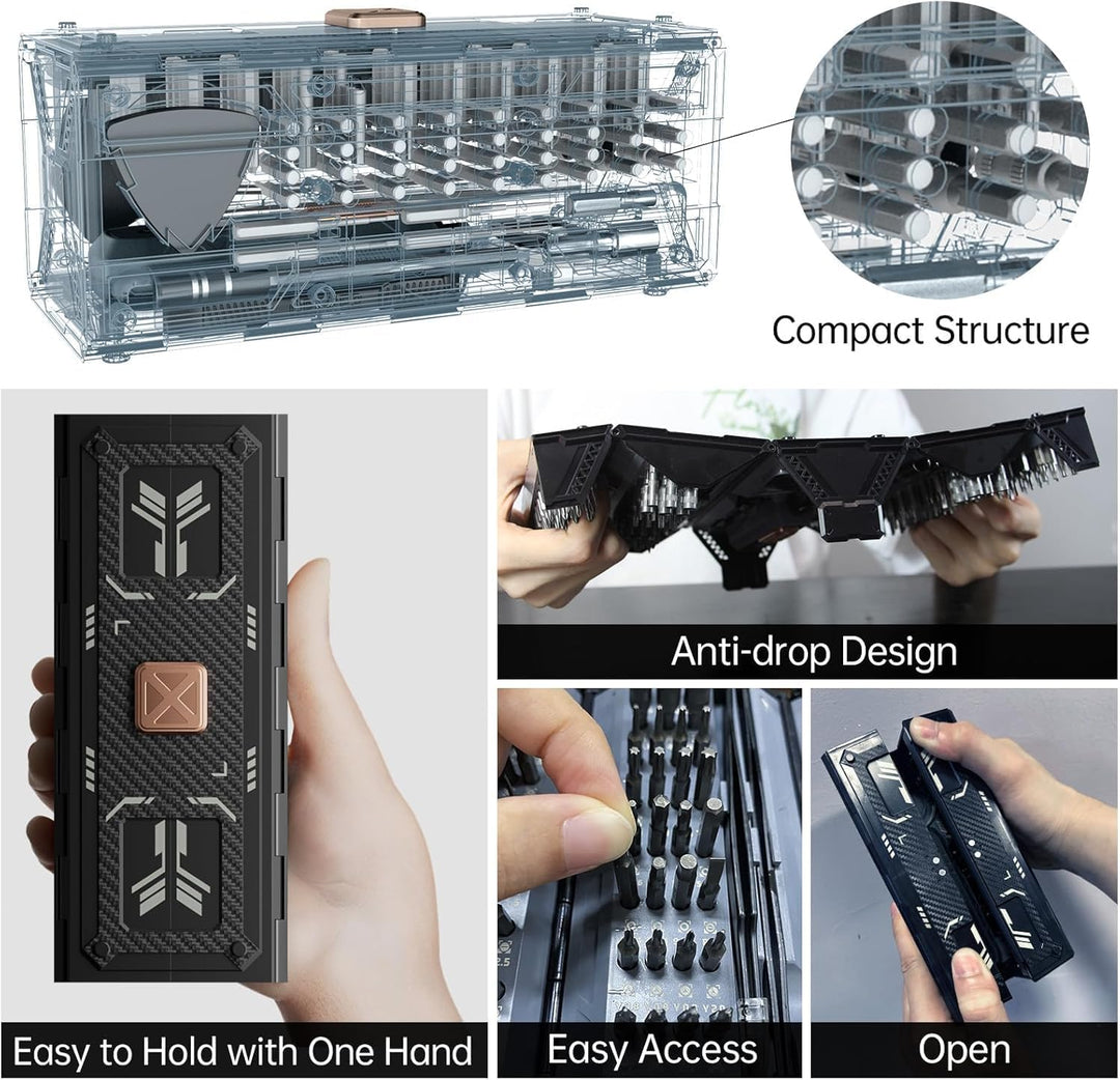 JAKEMY 180 in 1 Electric Screwdriver Set Precision Mechanic Repair Tool Screwdriver Set 3 Gears Torq