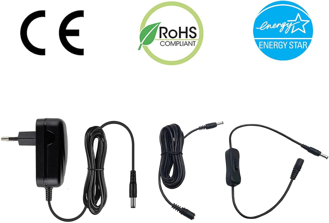 MyVolts 15V EU-Netzteil kompatibel mit Dockin D Fine Lautsprecher - mit Verlängerungskabel und Inlin