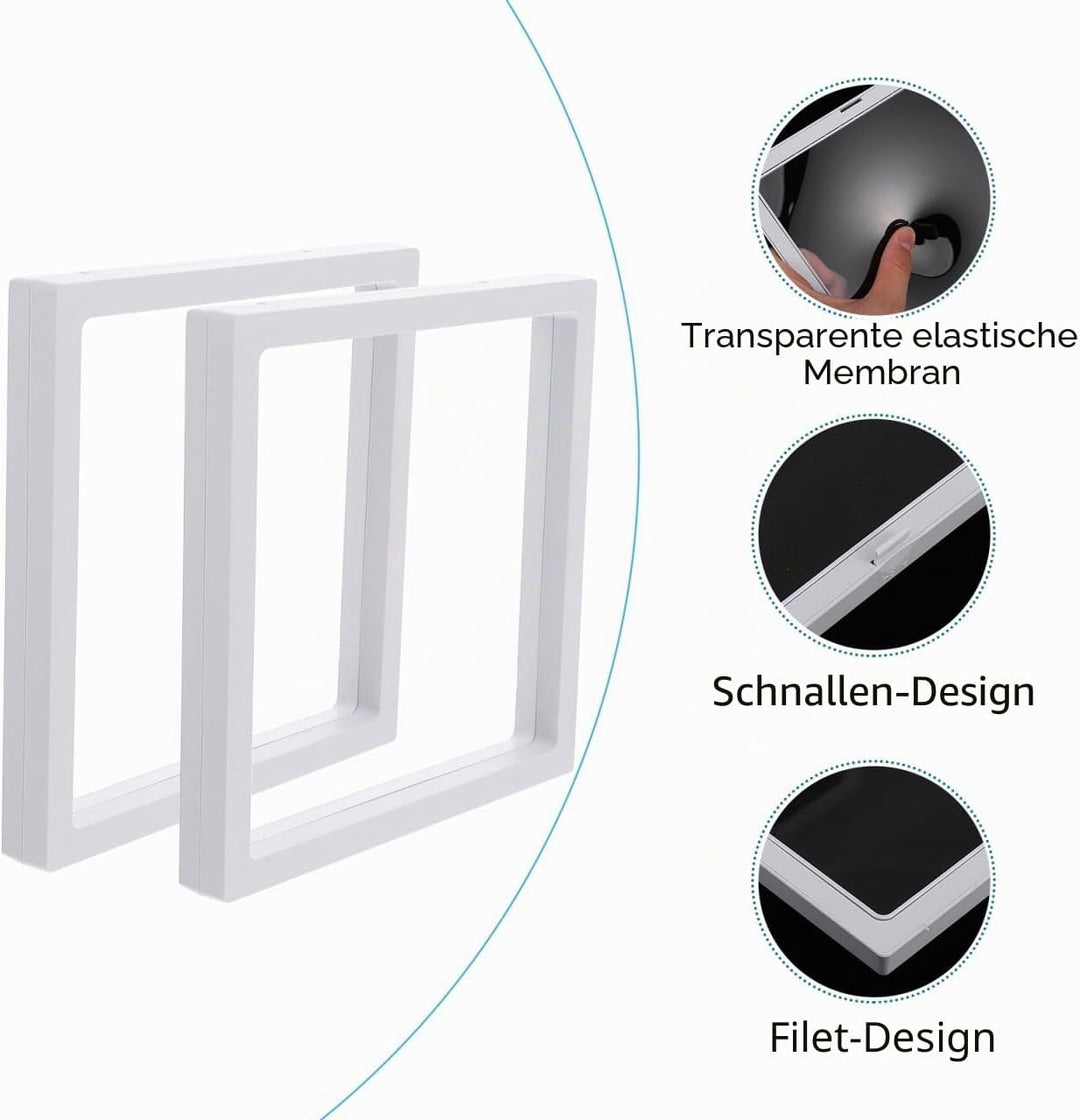 Gadpiparty 2 Stück 3D Schweberahmen Displayhalter aus Transparentem Kunststoff Schwebende Münz und S