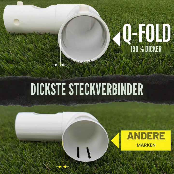 QUICKPLAY Q-Fold Match Fussballtor für Garten Kinder und Erwachsene | 30 Sekunden faltbares für einf