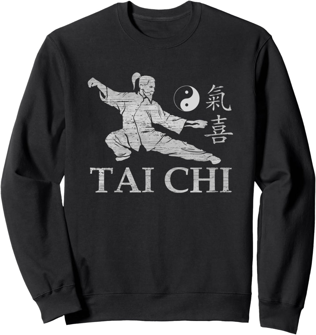 Tai Chi Meister Zen Yin Yang Chakra Energie & Glück Sweatshirt