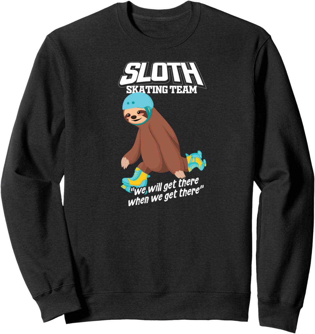 Sloth Skating Team Faultier Retro Inlineskate Inline Skating Sweatshirt