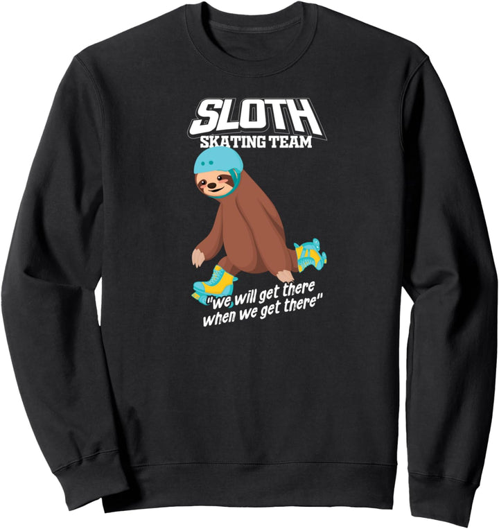 Sloth Skating Team Faultier Retro Inlineskate Inline Skating Sweatshirt