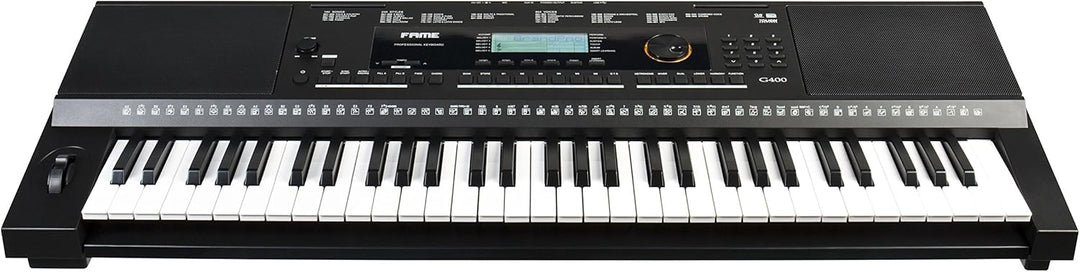 Fame G-400 Keyboard, E-Piano mit 128-facher Polyphonie, 61 Tasten, 240 Styles, 653 Sounds, anschlagd