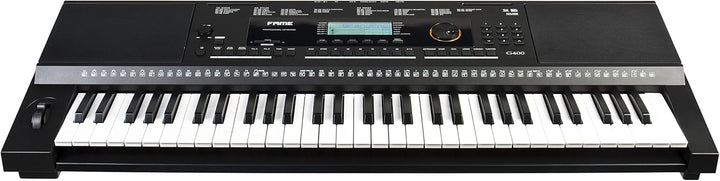 Fame G-400 Keyboard, E-Piano mit 128-facher Polyphonie, 61 Tasten, 240 Styles, 653 Sounds, anschlagd