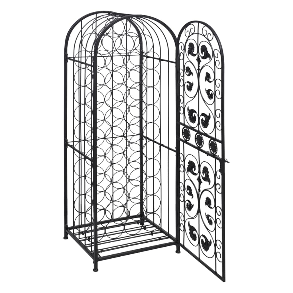 vidaXL Weinregal 45 Flaschen Metall Flaschenregal Flaschenständer Weinschrank 45 x 35.7 x 133.5 cm,