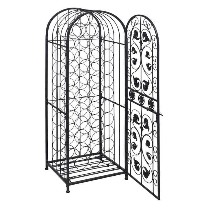 vidaXL Weinregal 45 Flaschen Metall Flaschenregal Flaschenständer Weinschrank 45 x 35.7 x 133.5 cm,