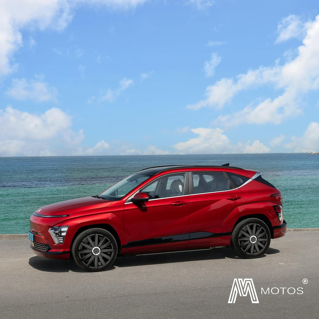 M MOTOS Set 4er Radkappen 13 Zoll - Lachen Sie über Kratzer mit diesen flexiblen, leichten Radkappen