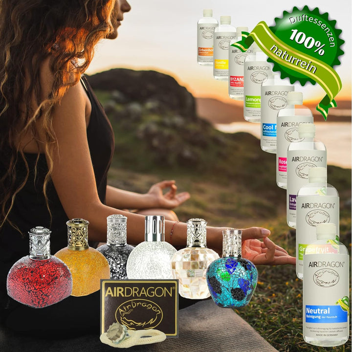 AIRDRAGON® Duft-Set • NEUTRAL + GRAPEFRUIT & LIME • 2 x 1 Liter • Für jede katalytische Lampe • OHNE