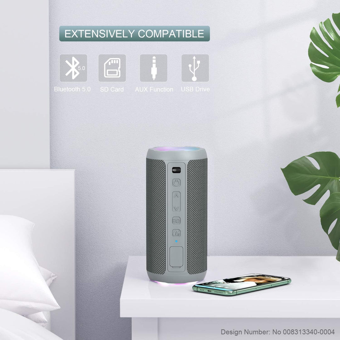 Ortizan Bluetooth Lautsprecher mit Licht, Musikbox Tragbarer Bluetooth Box mit IPX7 wasserdicht, Dua